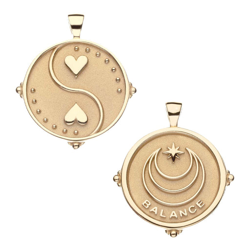 BALANCE JW Original Pendant Coin in Solid Gold