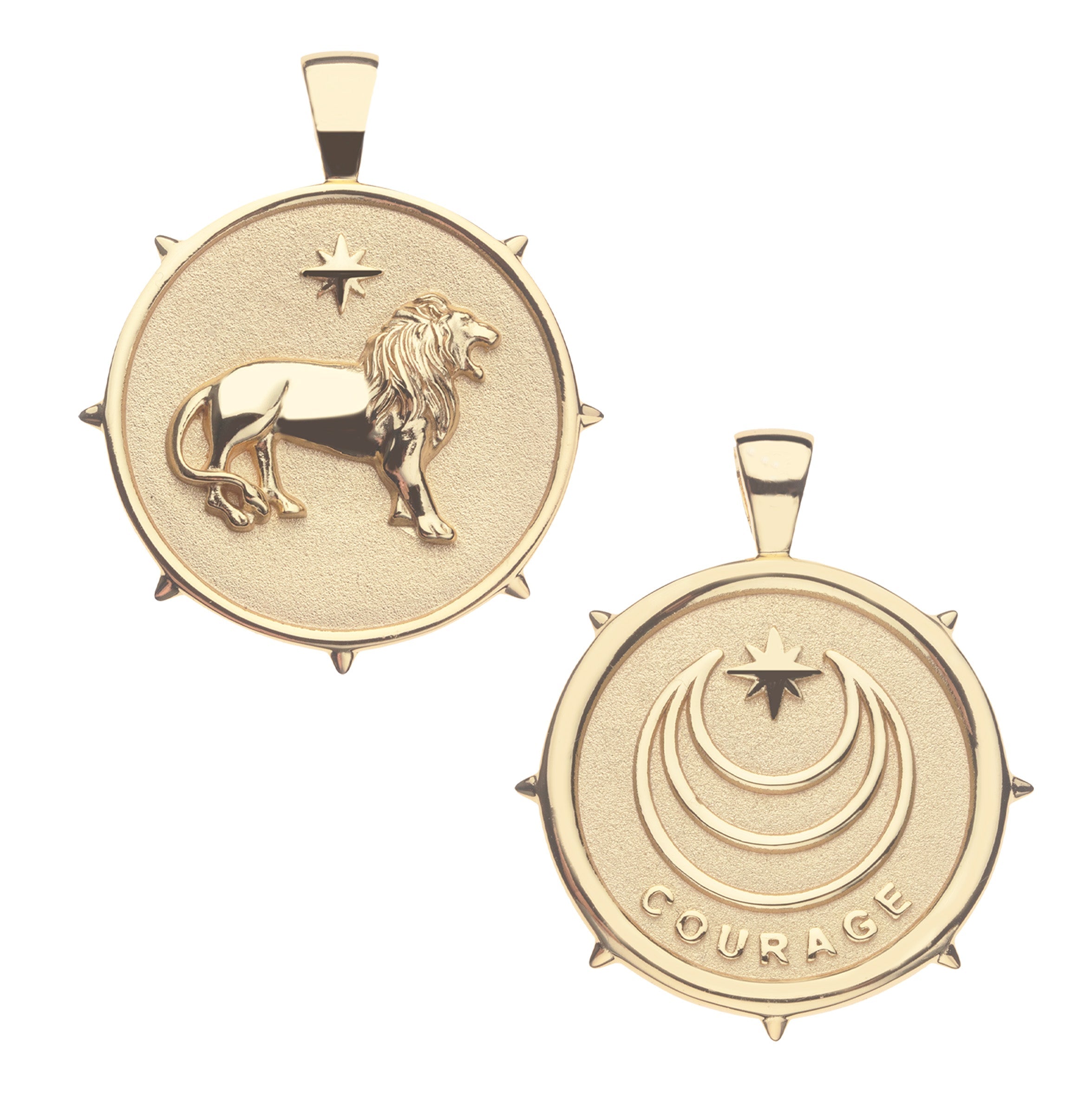 COURAGE JW Original Pendant Coin in Solid Gold