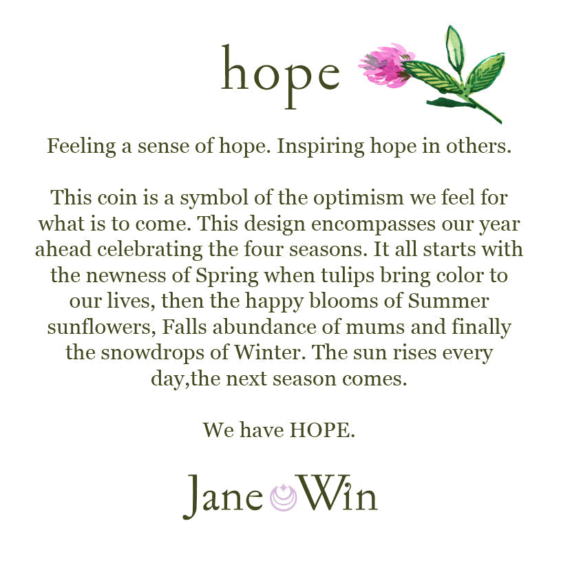 HOPE JW Original Pendant Coin in Solid Gold