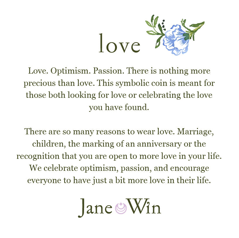 LOVE JW Original Pendant Coin in Solid Gold