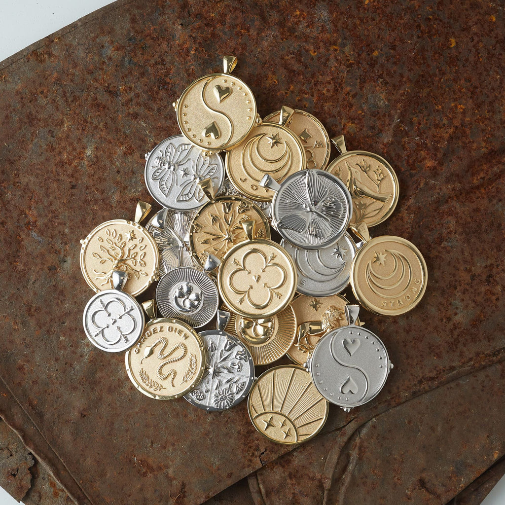 PEACE JW Original Pendant Coin in Solid Gold