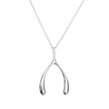 LUCKY Silver Wishbone Pendant